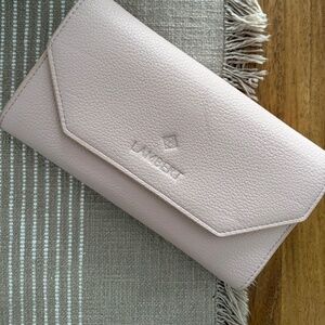 Lambert pink vegan leather wallet